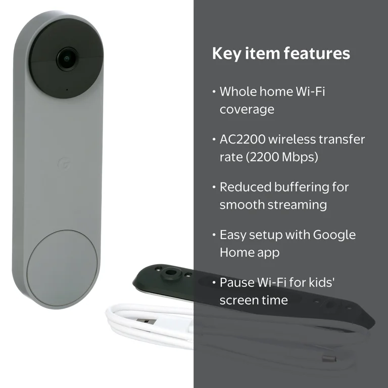 Google Nest Wifi 2 Pack - Home Network System with AC2200 Mesh