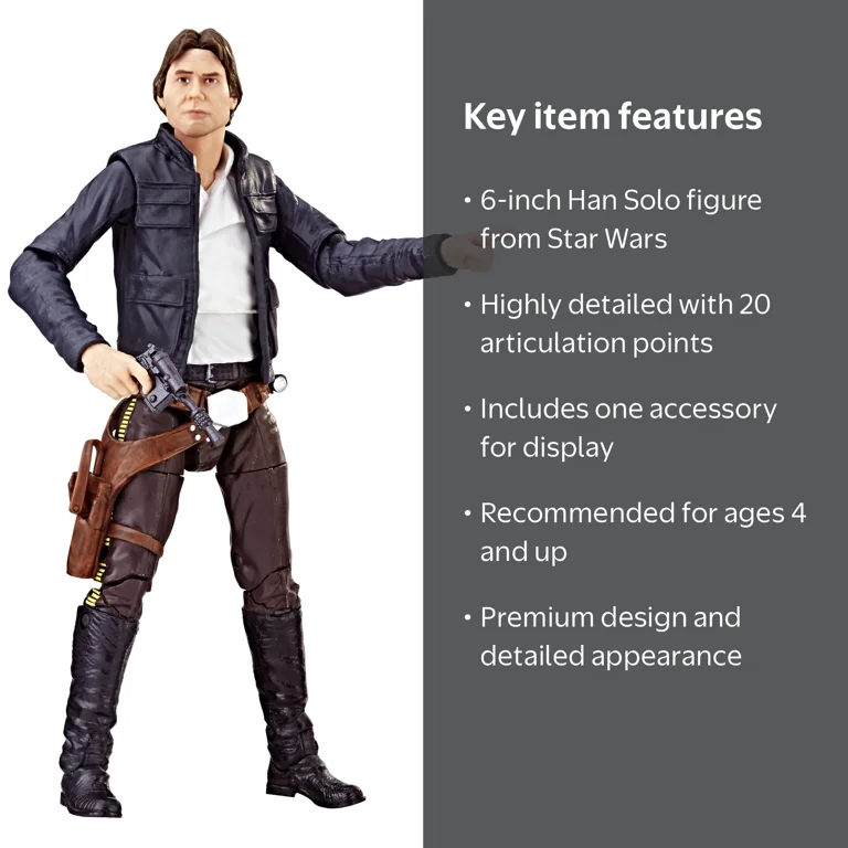 Star Wars The Black Series Han Solo 6-inch-scale Figure - Walmart.com