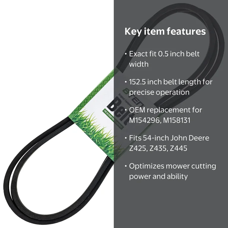 8TEN Lawnmower Deck Belt for John Deere Z425 Z445 M154296 M158131