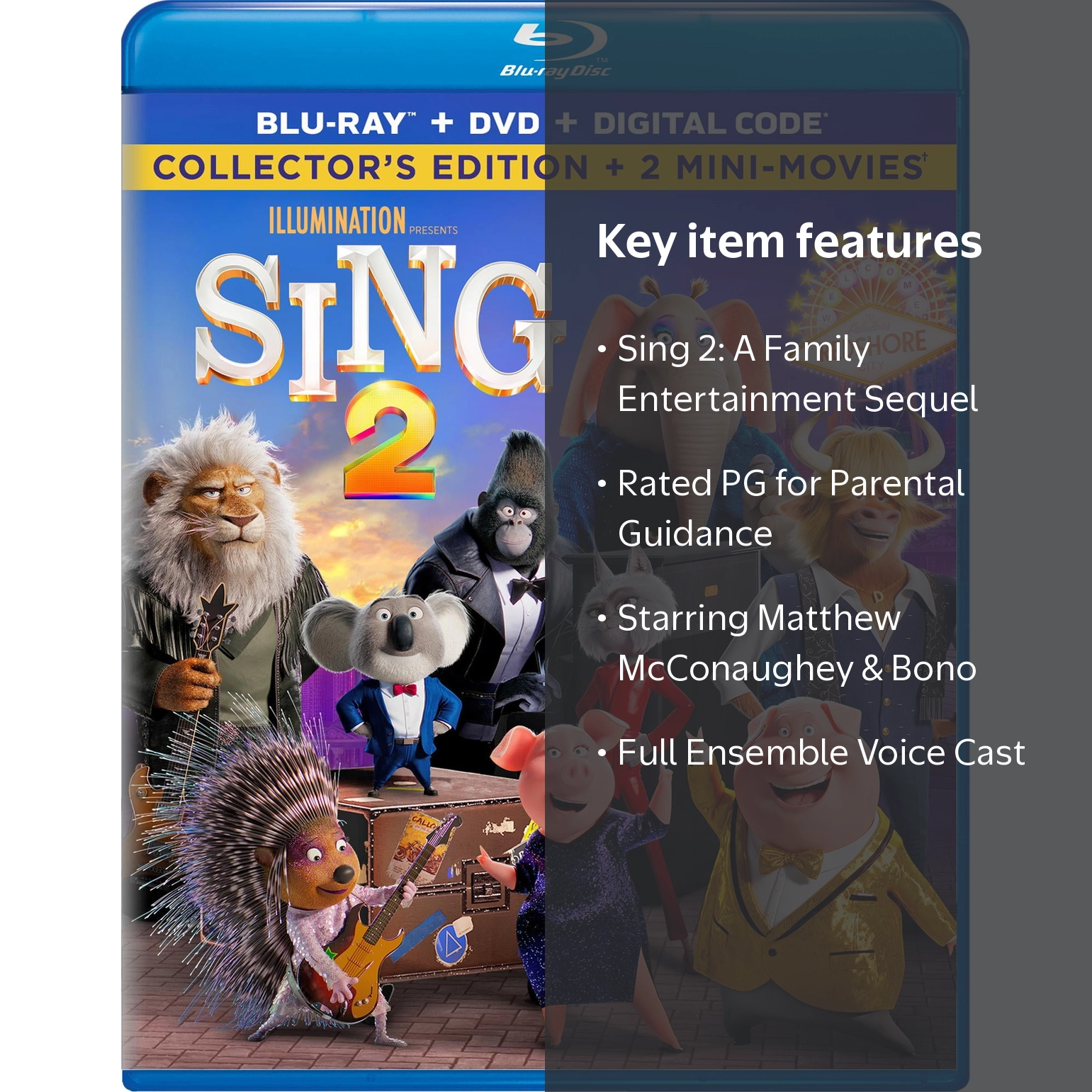 Universal Studios Sing 2: New Release Children's Movie Set (Blu