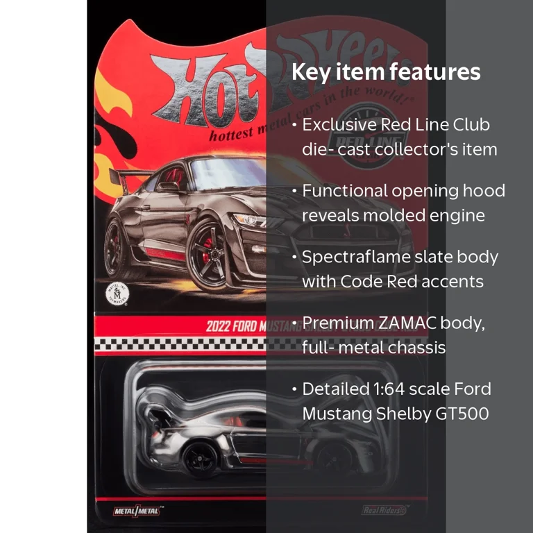 Hot Wheels RLC 2022 Ford Mustang Shelby GT500 Code Red Collectors