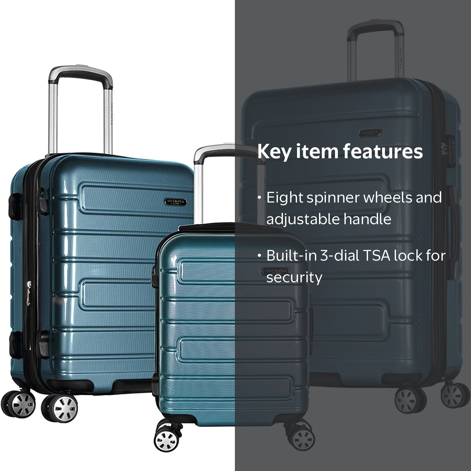 Olympia U.S.A. Nema 3-Piece Luggage Set Expandable Lightweight