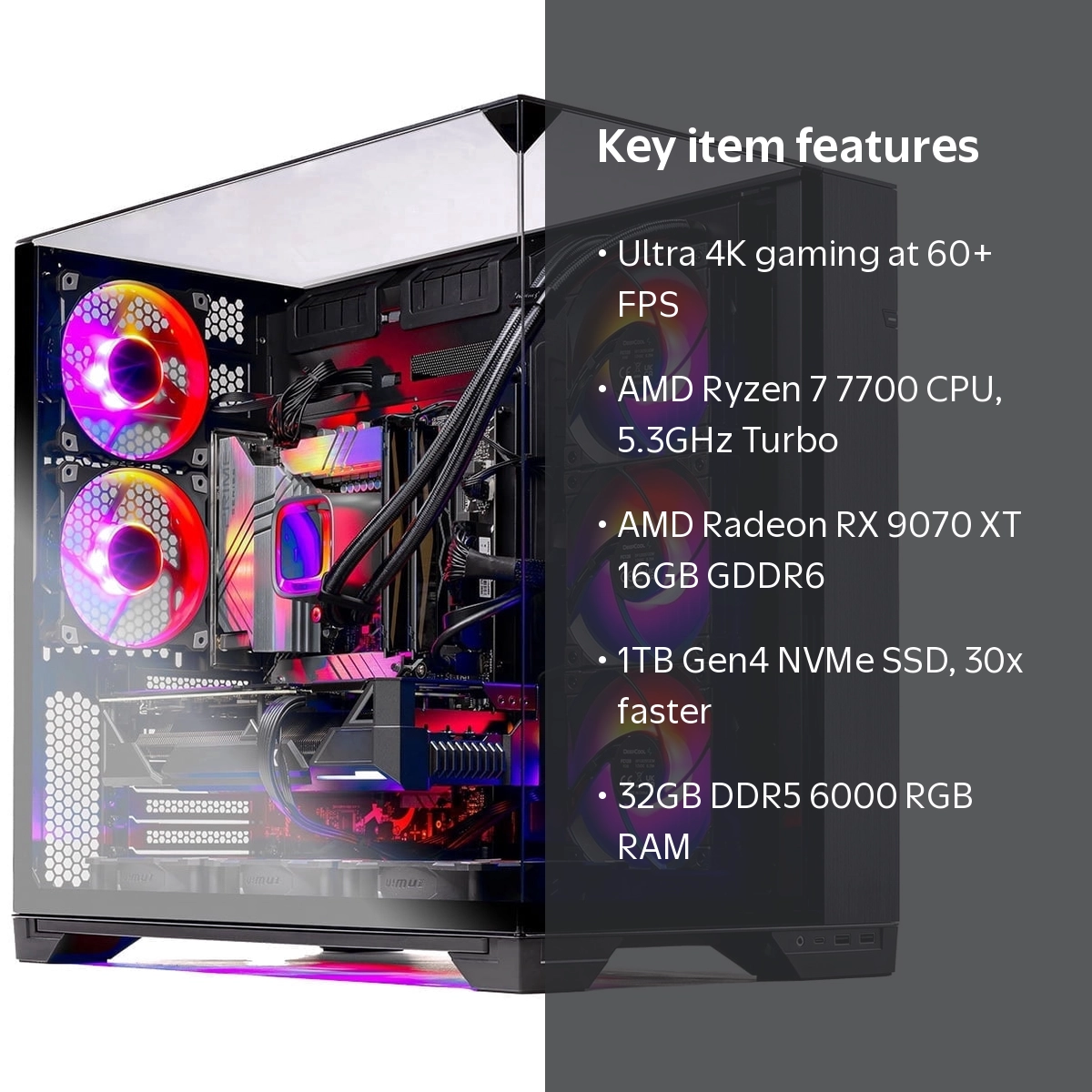 №121、スリムPC、Win11、i7_2600、GT730、M8GB、SSD Skytech Gaming O11 Vision Gaming PC, AMD Ryzen 7 7700 3.8GHz, AMD