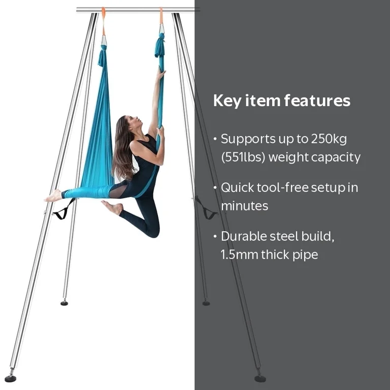 Kojem, Portable Yoga Stand, 9.6 ft, 551 lbs Load Capacity