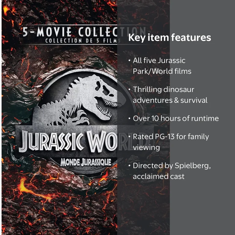Universal, Jurassic World 5-Movie Collection DVD Box Set - Walmart.com