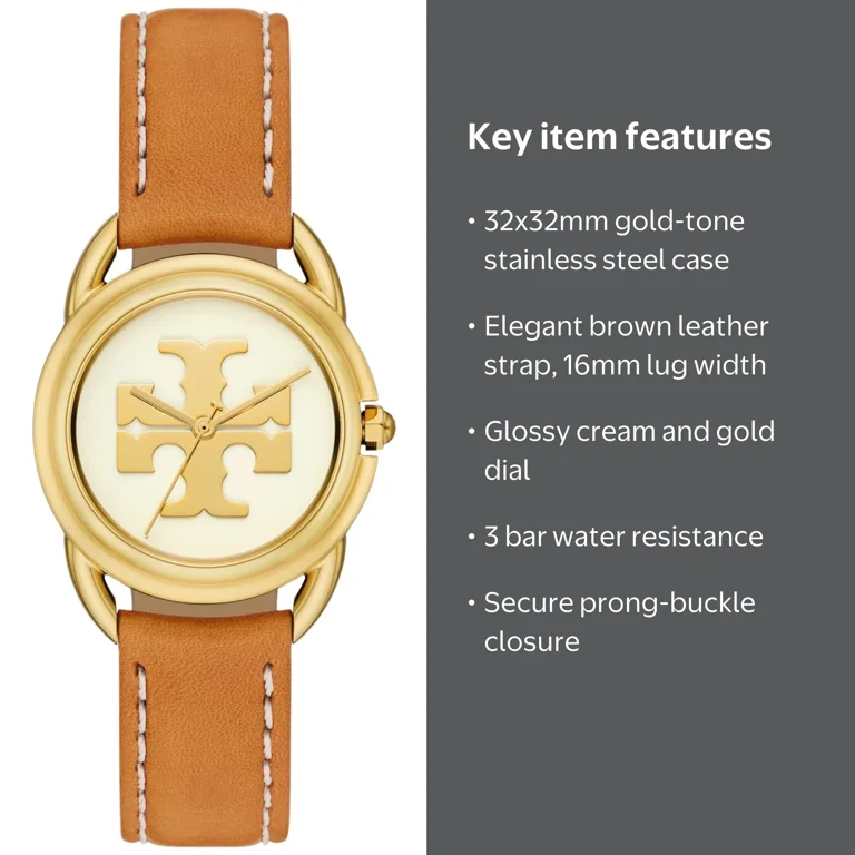 Tory Burch TBW7226 The Miller Watch Ivory Dial Brown Leather  display picture 2