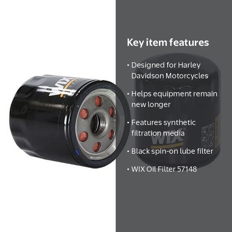 888⭐︎ WIX Filters, Oil Filter, 57148, Spin-On Lube Filter, Harley