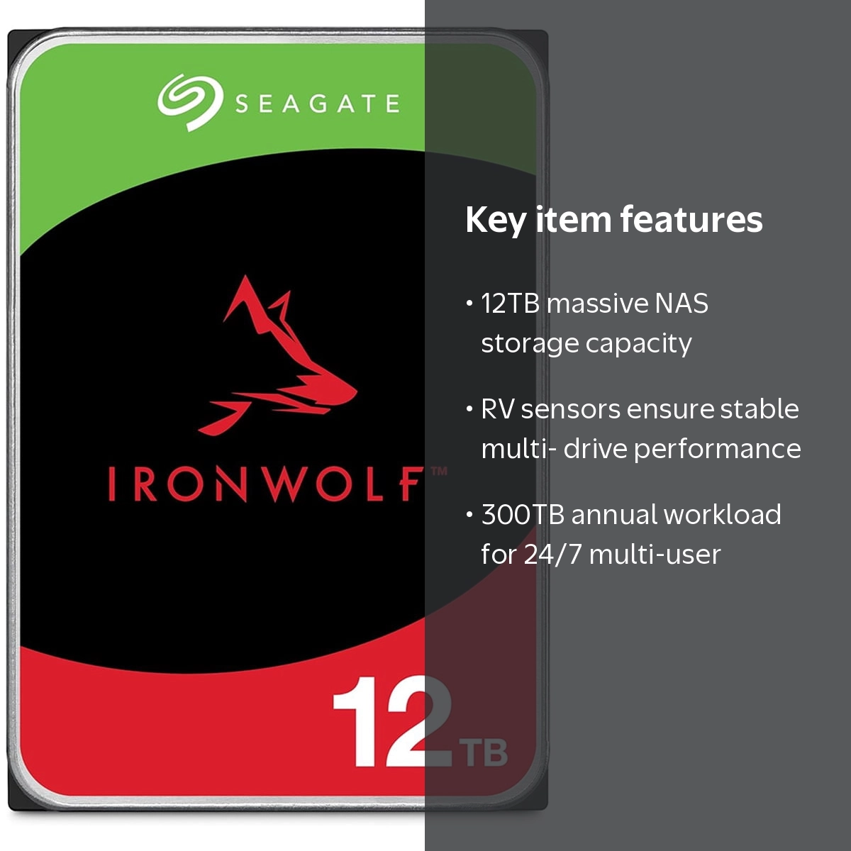 Seagate IronWolf ST12000VN0008 12TB Hard Drive for NAS - Walmart.com