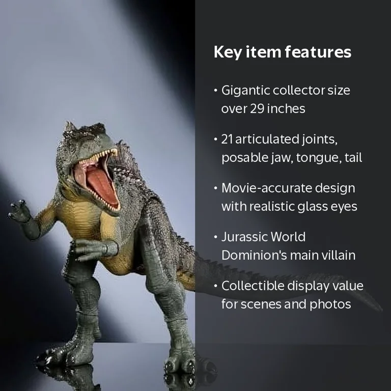 Mattel, Dinosaur Figure, 21 Articulations, Glass Eyes - Walmart.com