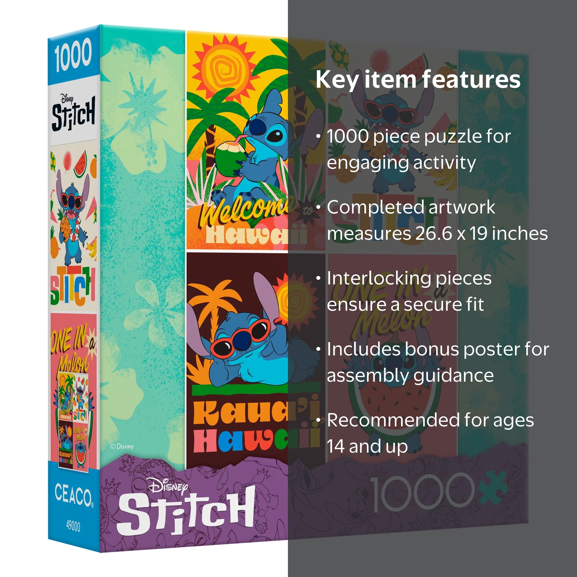 Ceaco 1000 Piece Stitch Collage Interlocking Jigsaw Puzzle