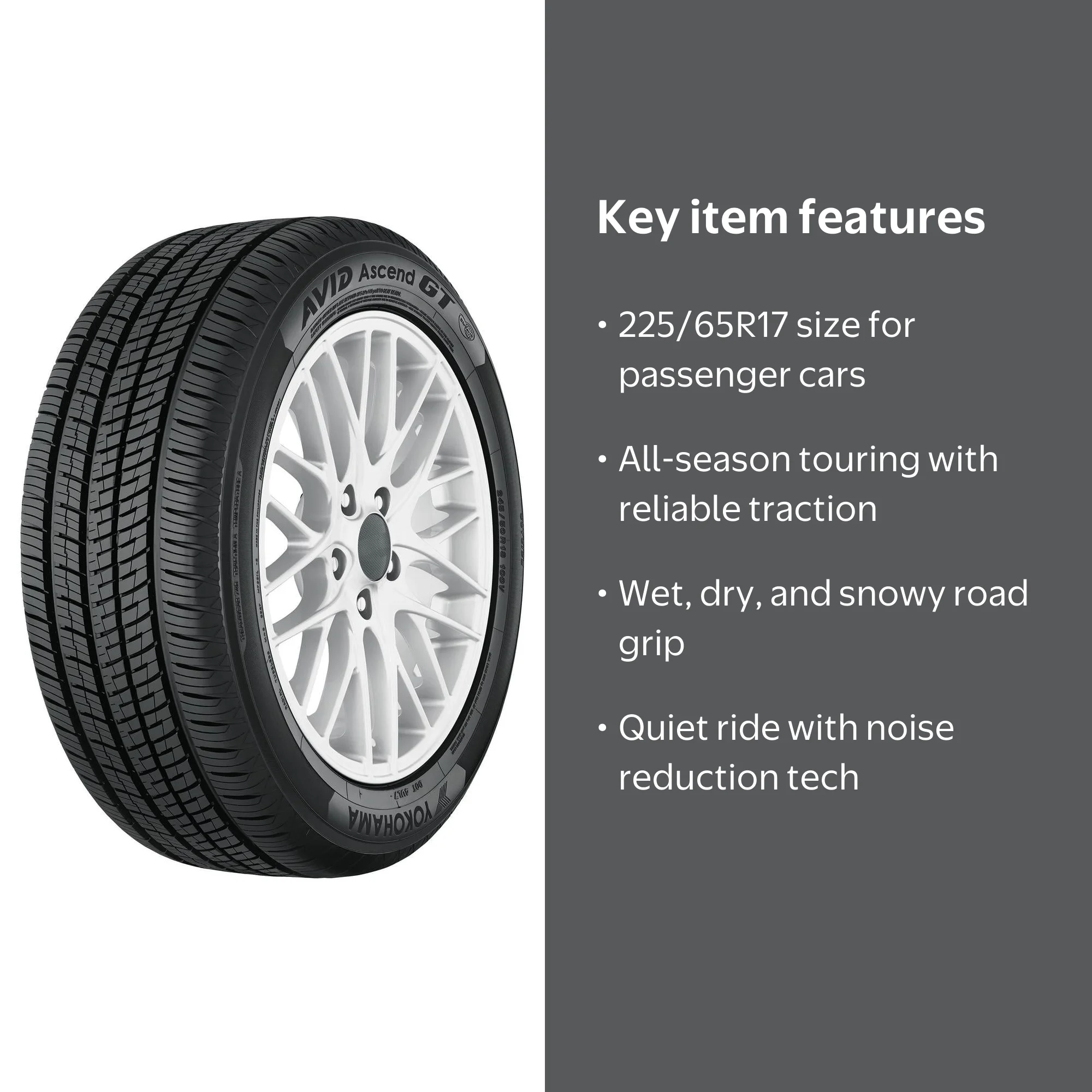 Yokohama Avid GT S35C All-Season 225/65R17 102 H Tire - Walmart.com