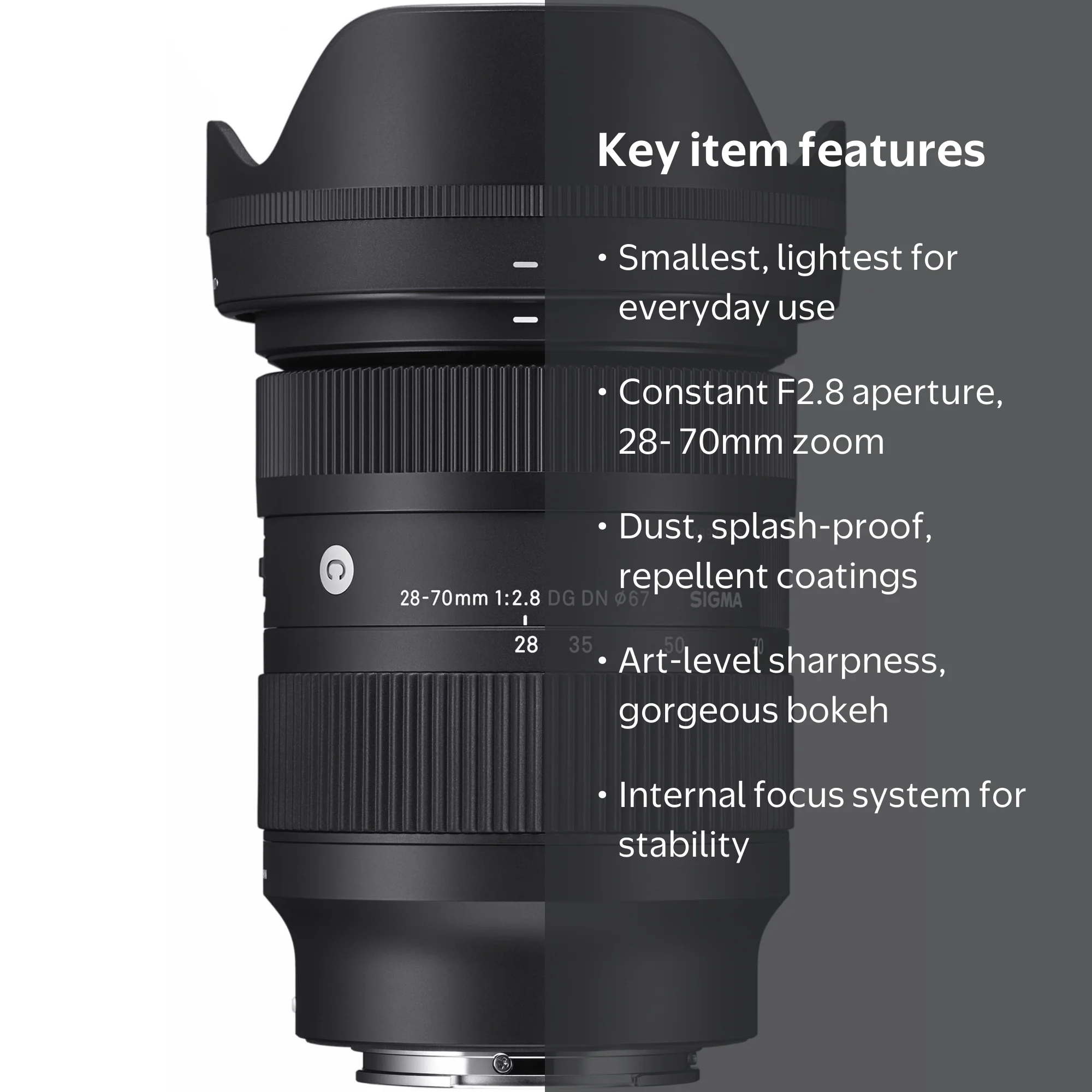 Sigma, 28-70mm F2.8 DG DN Contemporary Zoom Lens for Sony E-Mount