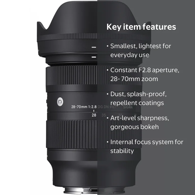 Sigma, 28-70mm F2.8 DG DN Contemporary Zoom Lens for Sony E-Mount