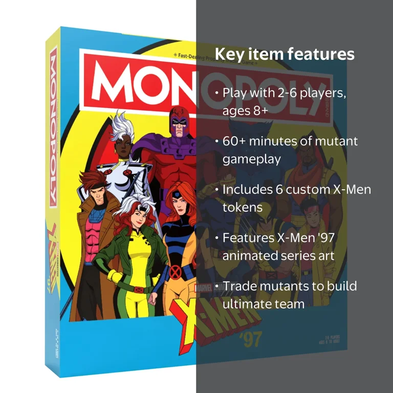 USAopoly, Monopoly X-Men 97 Edition Board Game, Collectible