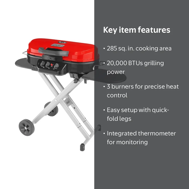 Coleman Portable BBQ RoadTrip 285 Standup Propane Gas Grill for