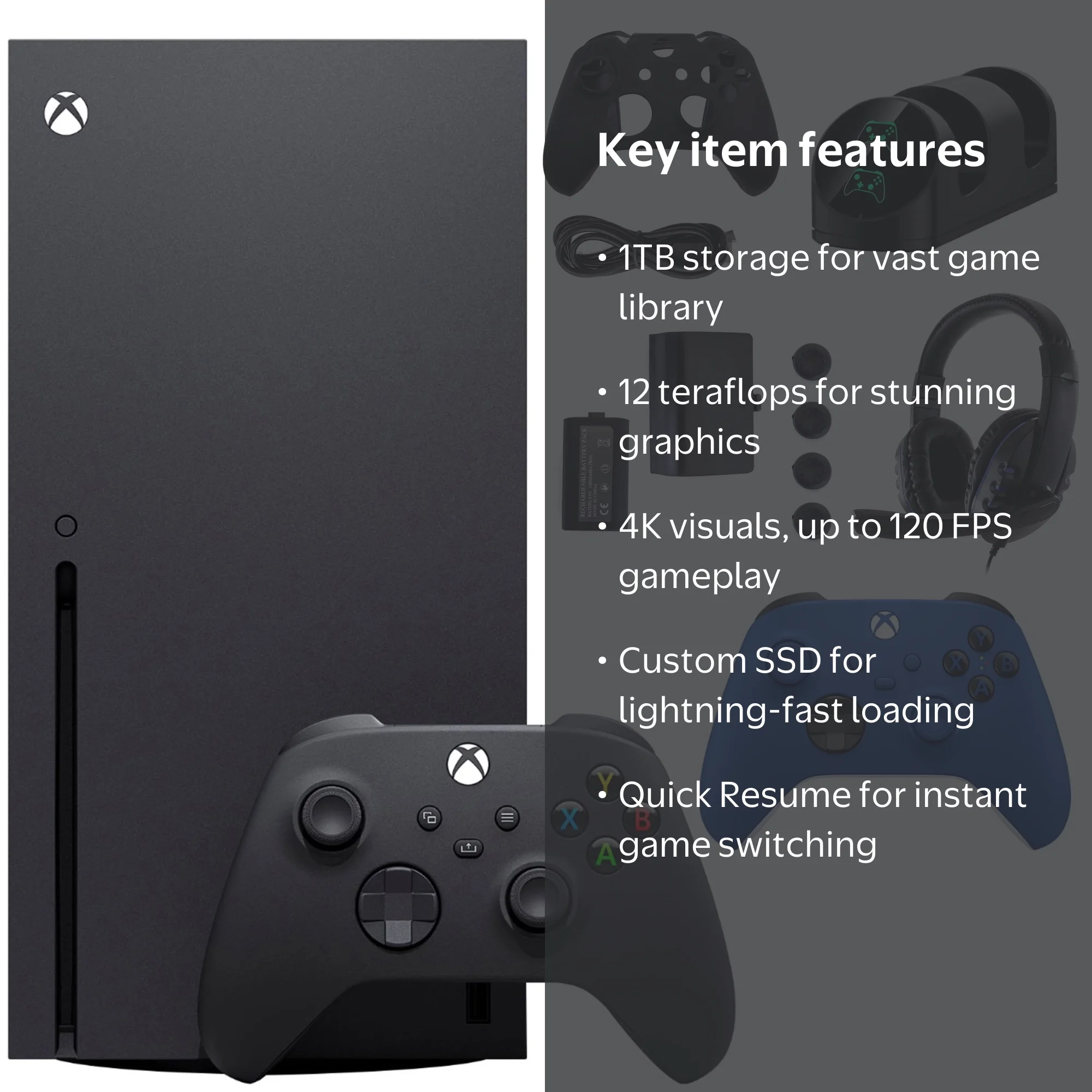 Microsoft Xbox Series X 1TB Console with Blue Controller