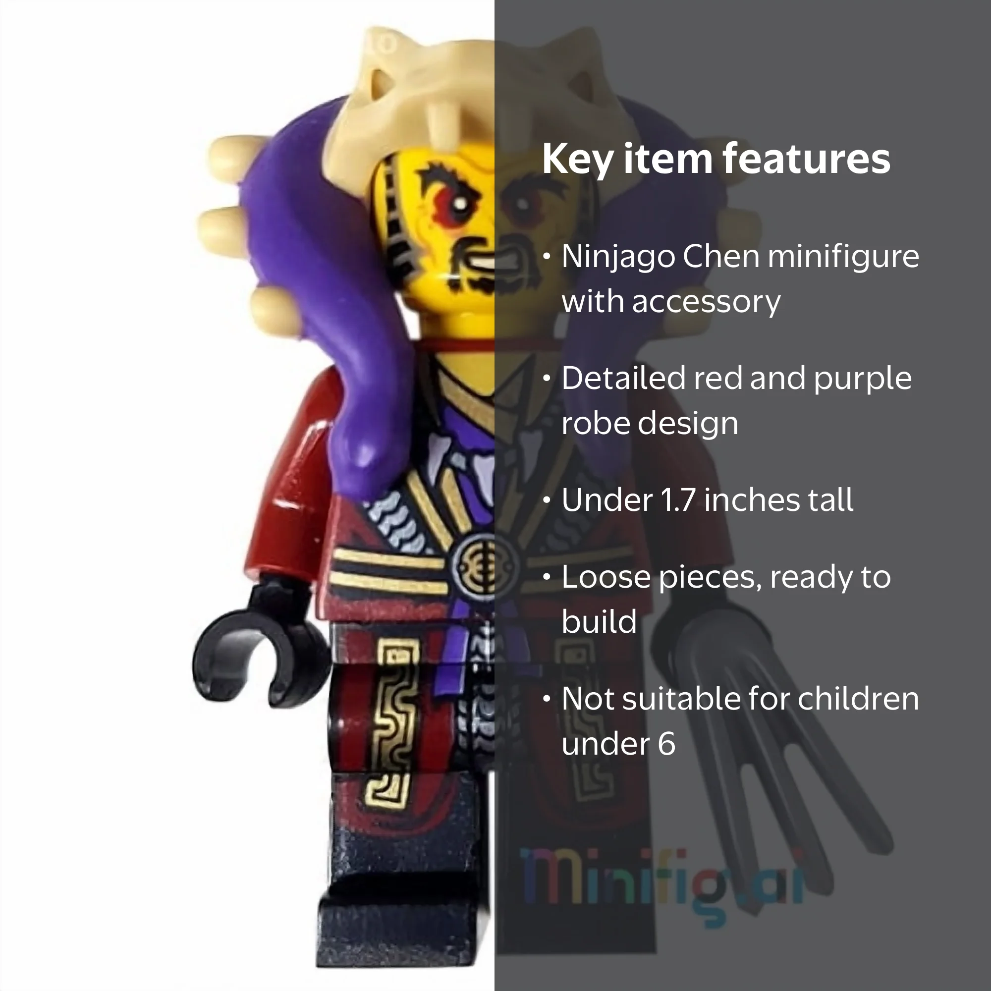 LEGO Ninjago Chen Minifigure With Claw From Sets 70746 & 70595