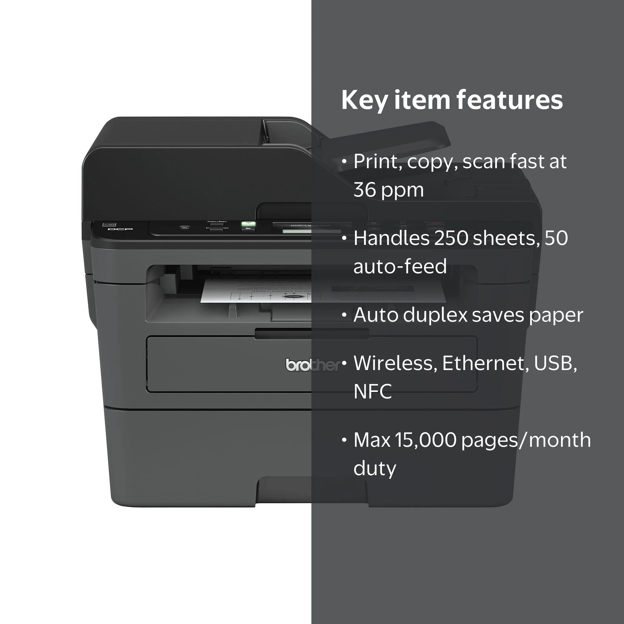 Brother DCP-L2550DW All-in-One Wireless Duplex LaserJet Printer