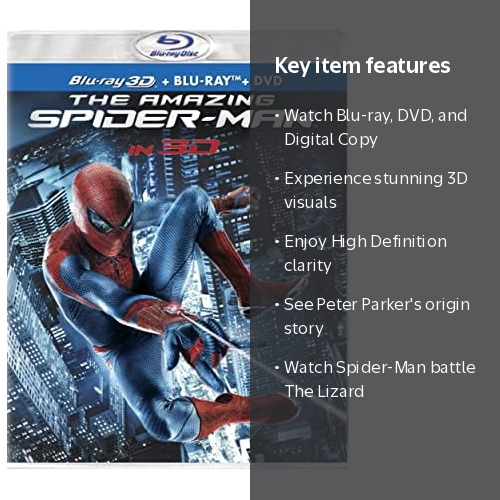 【梦雨】 Man CD Blu-Ray New The Amazing Spider-Man 3D (Blu-ray / DVD + Digital) - Walmart.com