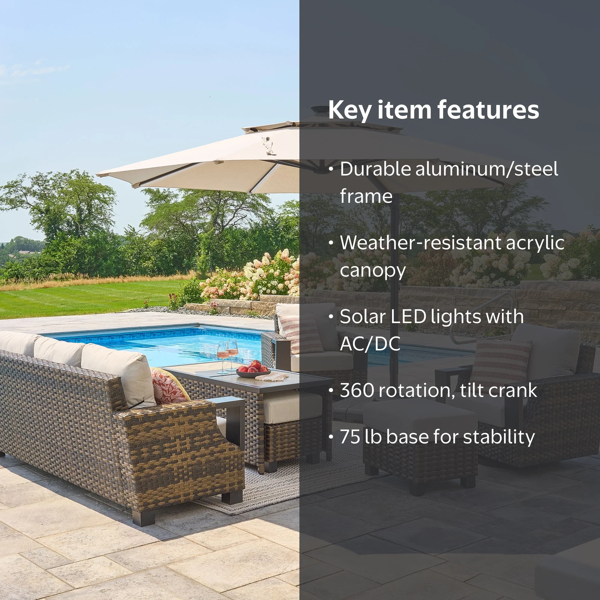 4 piece patio set with umbrella Outsunny 8-Piece Patio Dining Set with 9 Ft Umbrella, Mixed Brown