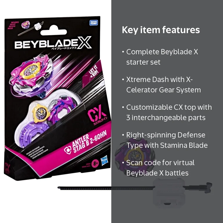 Beyblade X Antler Stag B 2-60HN CX Starter Pack Set with Defense