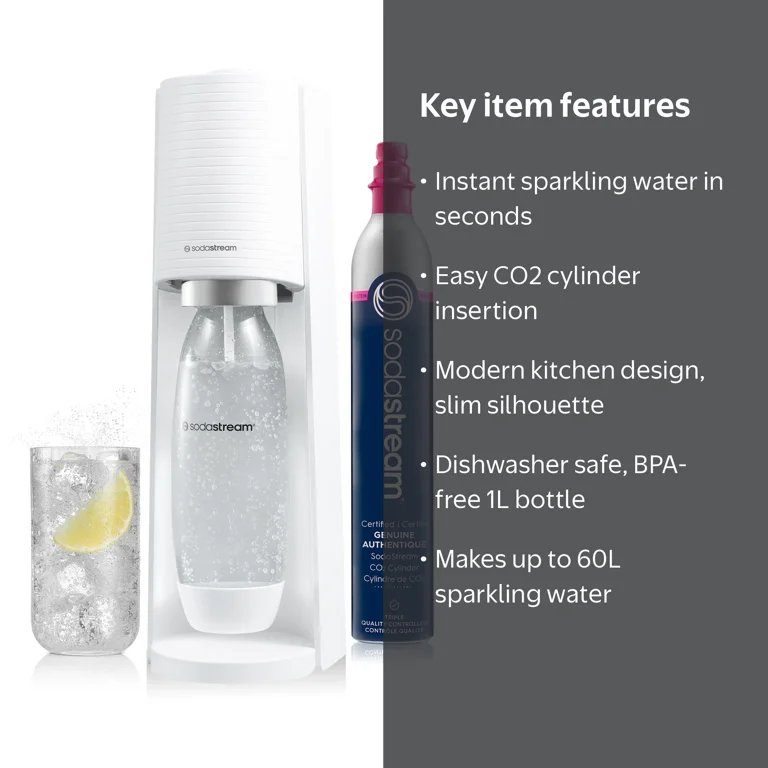 SodaStream Terra Sparkling Water Maker with CO2 and Bottle