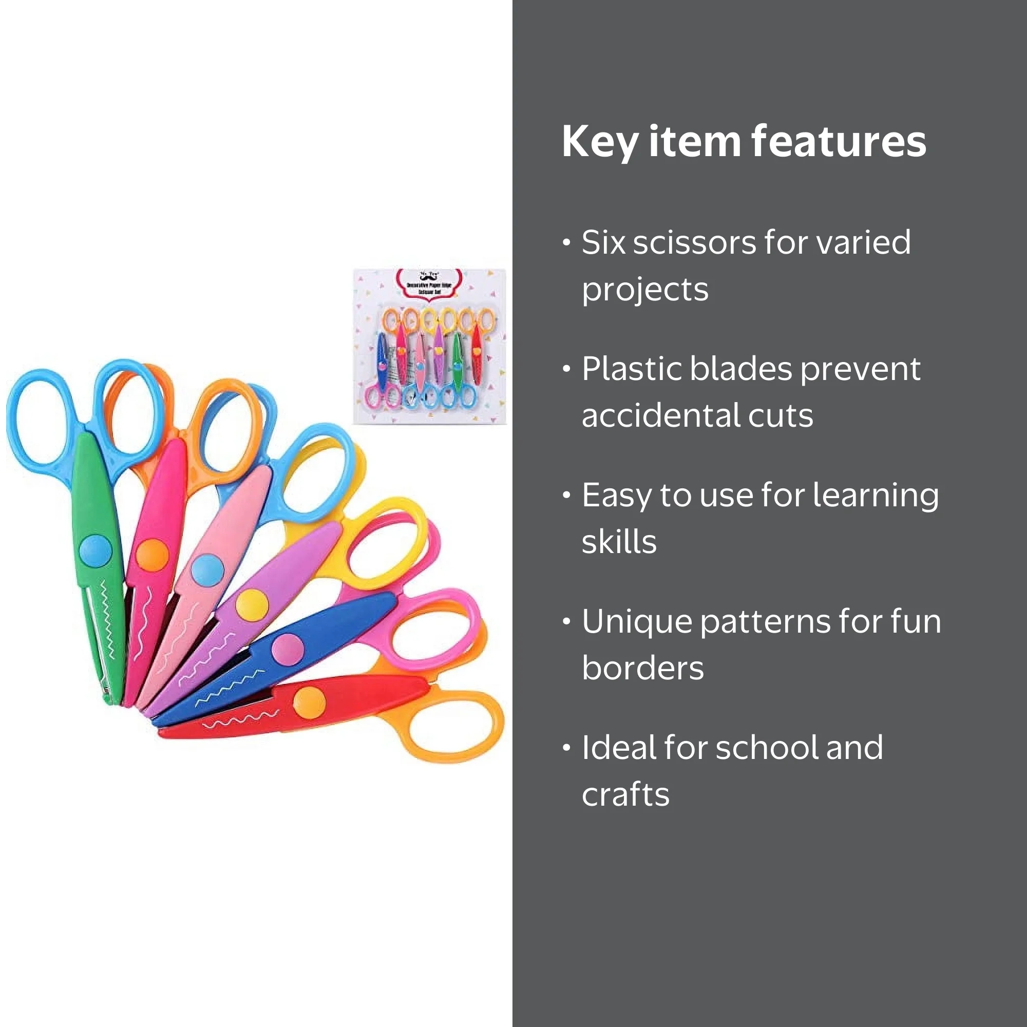 Decorative Edge Craft Scissors 6-Pack for Back to School - Walmart
