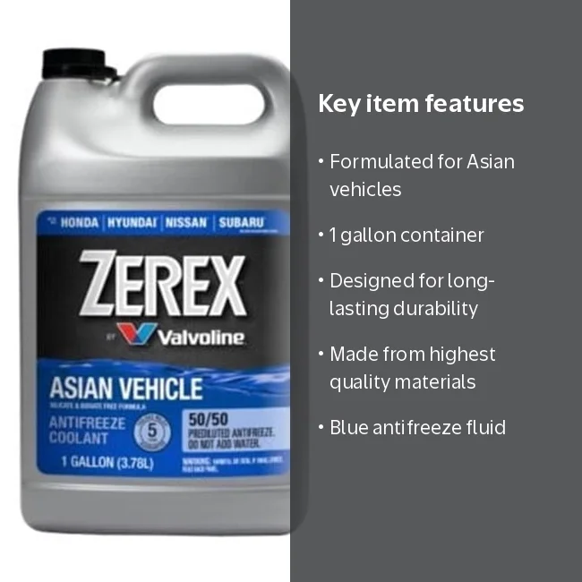 Zerex 861398 1 gal Top Quality Antifreeze Liquid for Asian