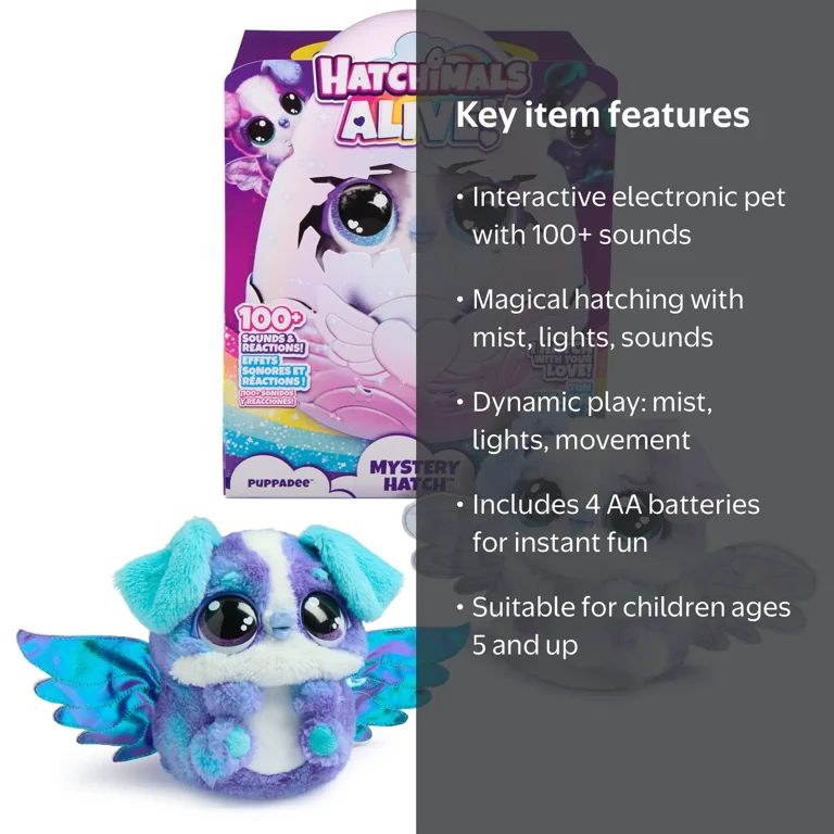 Hatchimals Alive, Mystery Hatch Exclusive 6.5-inch Puppadee
