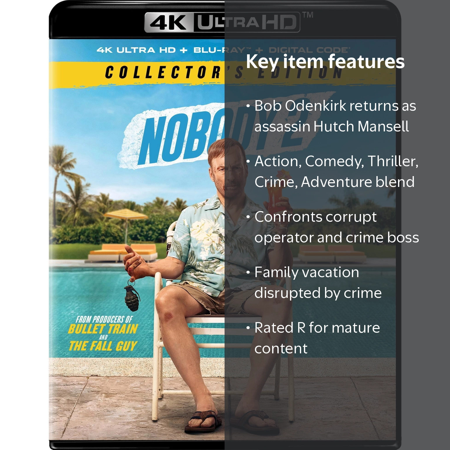 Nobody 2 4K Ultra HD Blu-ray Digital Copy, Action Thriller Crime