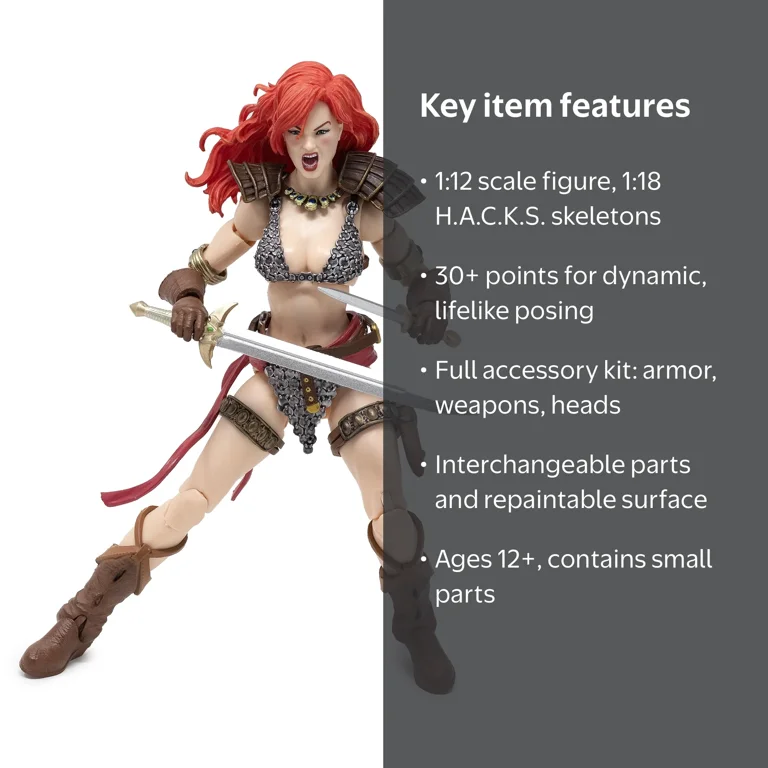 Boss Fight Studio Epic H.A.C.K.S. Red Sonja Deluxe Action Figure