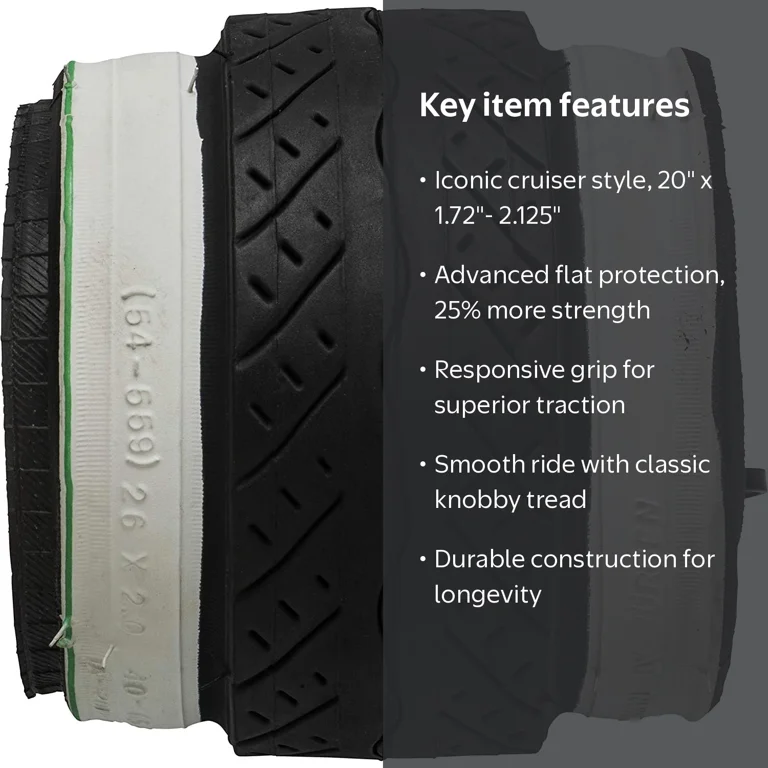 Bell Whitewall Cruiser Bike Tire 26 in 20