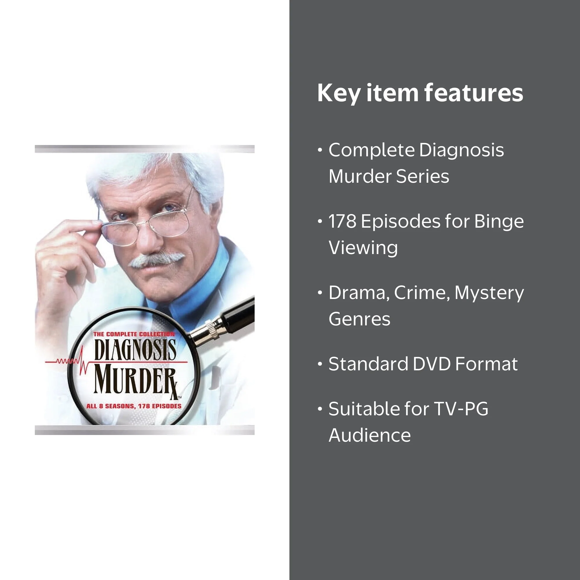 SDS, Diagnosis Murder: The Complete Series DVD, 178 Episodes