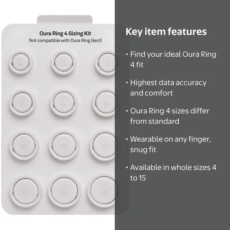 Oura Ring 4 Sizing Kit, Size Before You Buy & Receive Credit for