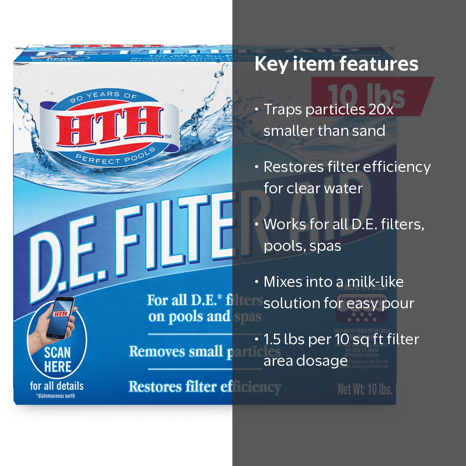 HTH, Pool Filter Cleaner, Diatomaceous Earth 10 lbs - Walmart.com