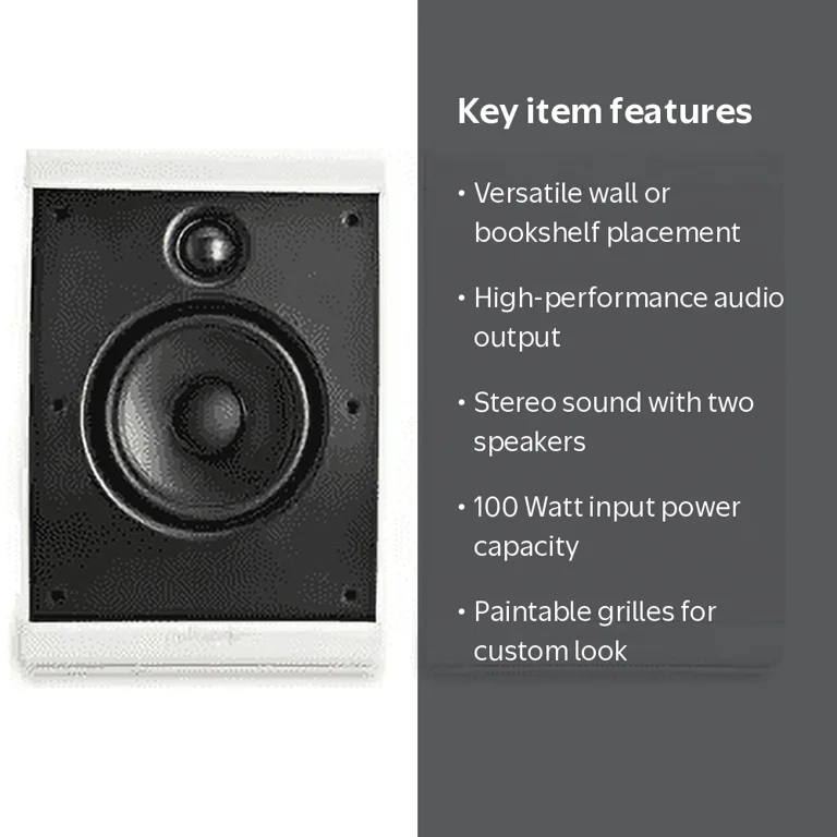 Polk Audio, Wall and Bookshelf Speakers, 10