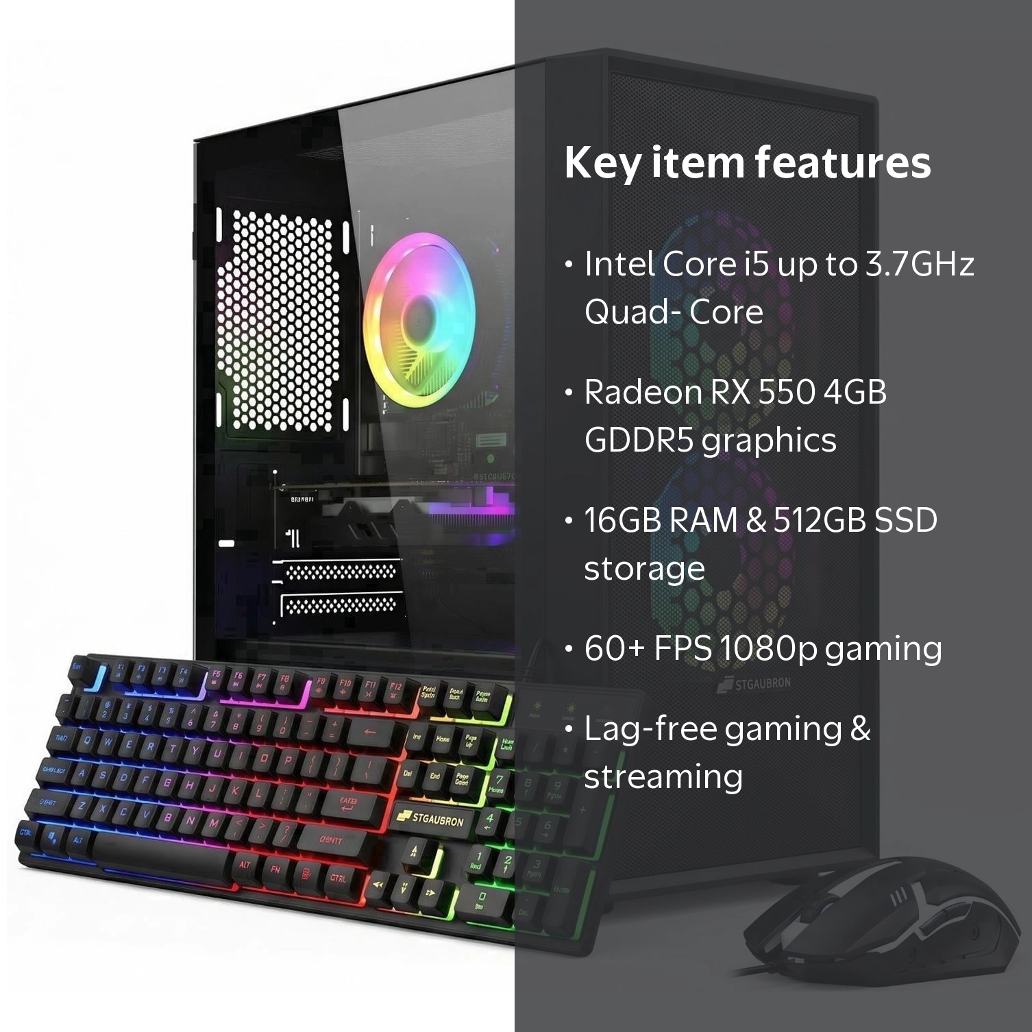 Win11正式対応ゲーミング！8世代Corei5/メ8G/SSD/RX550 k2-_43c90383