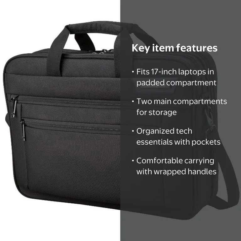 Samsonite, SML1412721041, Classic 2 Compartment Laptop Bag, 1 Each