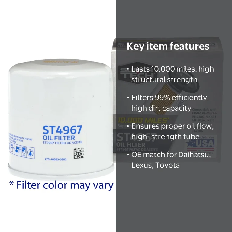 Super Tech Spin-on Oil Filter for Toyota Lexus Daihatsu Fits 10K