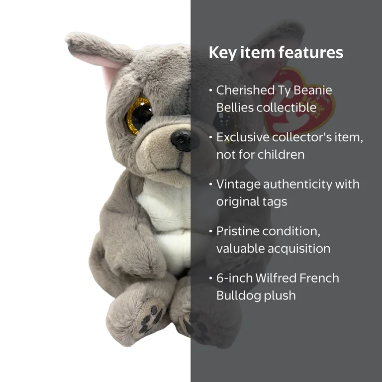 Ty Beanie Baby - WILFRED The 6-Inch French Bulldog Stuffed Plush