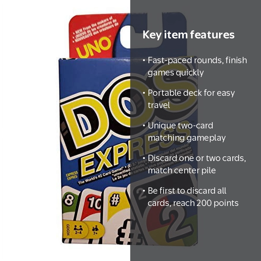 Mattel Mttgdg34 Dos - Express Card Game - Walmart.com