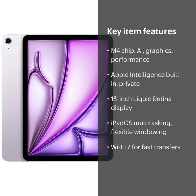 2026 13-inch iPad Air M4, Built for Apple Intelligence, Wi-Fi