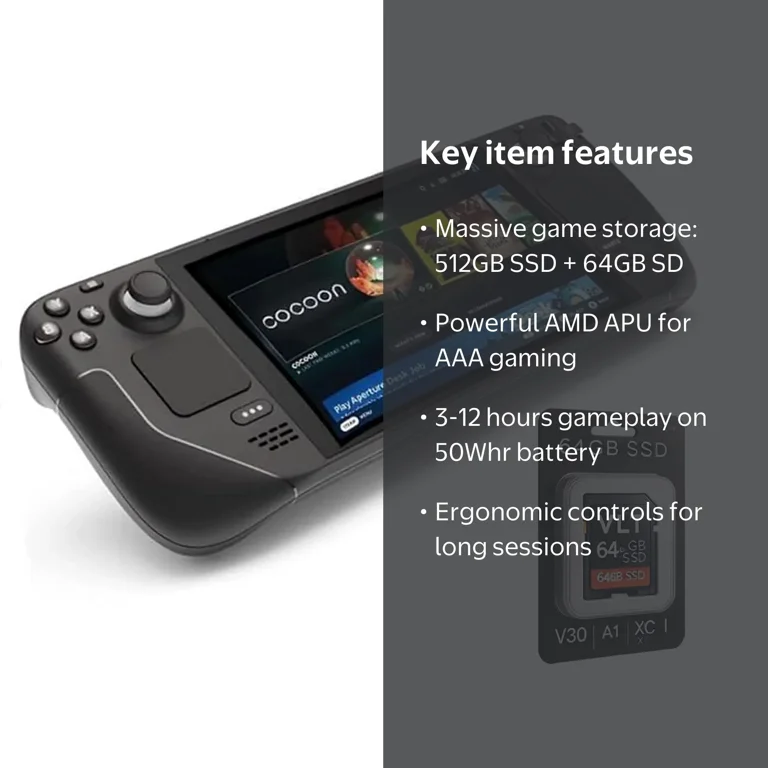 Valve Steam Deck OLED 512GB Handheld Gaming Console with VLT 64GB