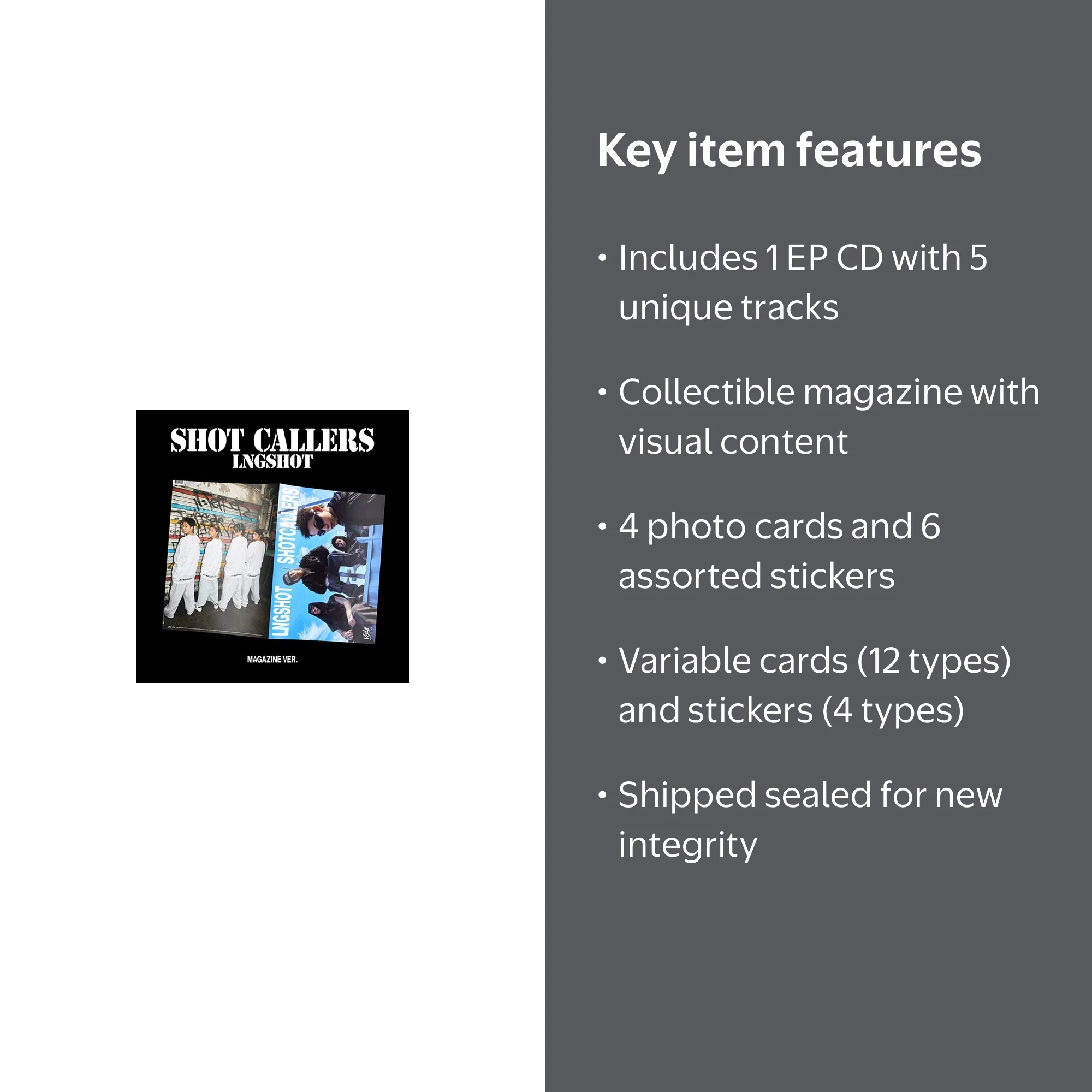 LNGSHOT - [SHOT CALLERS] EP Album MAGAZINE Version - Walmart.com