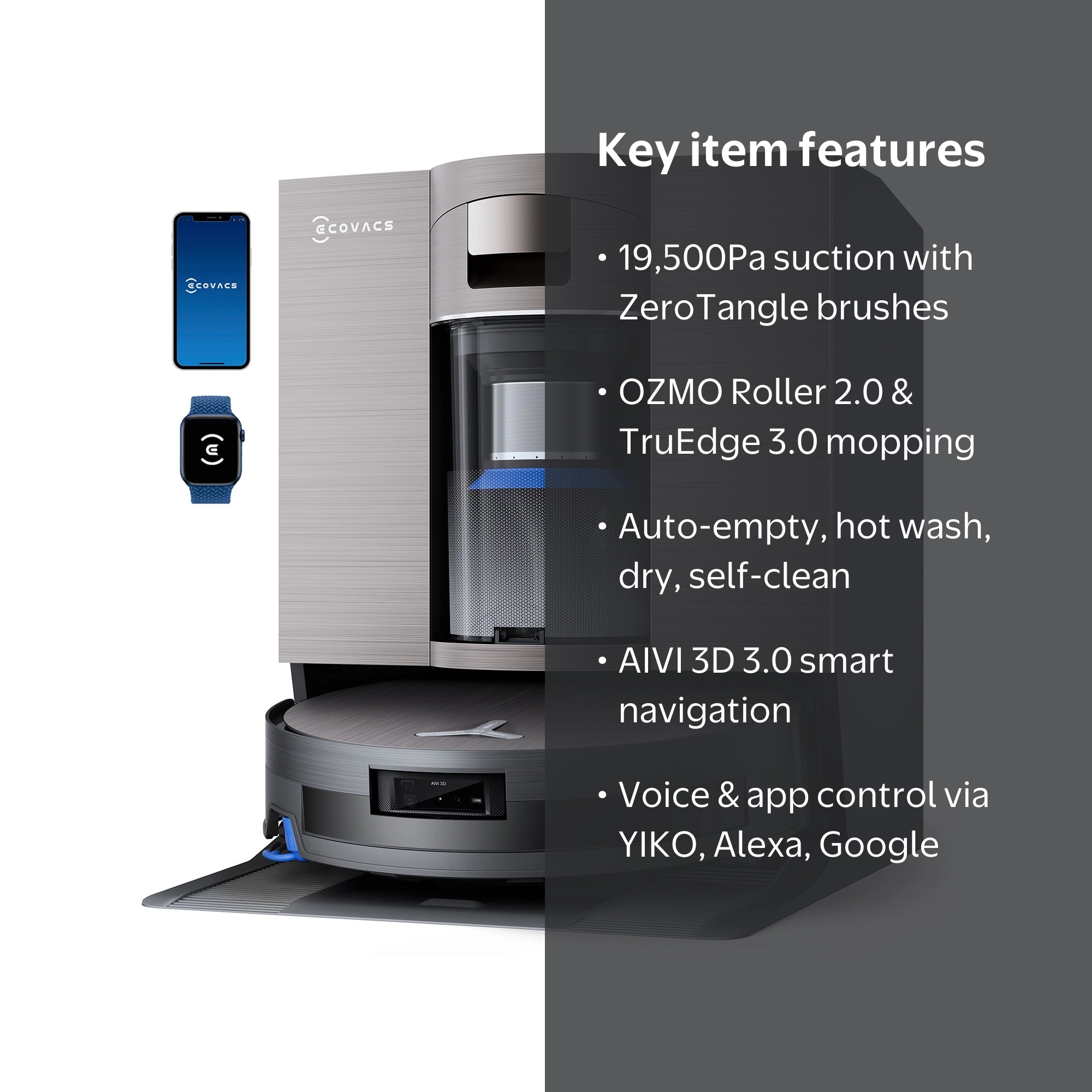 ECOVACS, Robot Vacuum and Mop, DEEBOT X11 OmniCyclone with