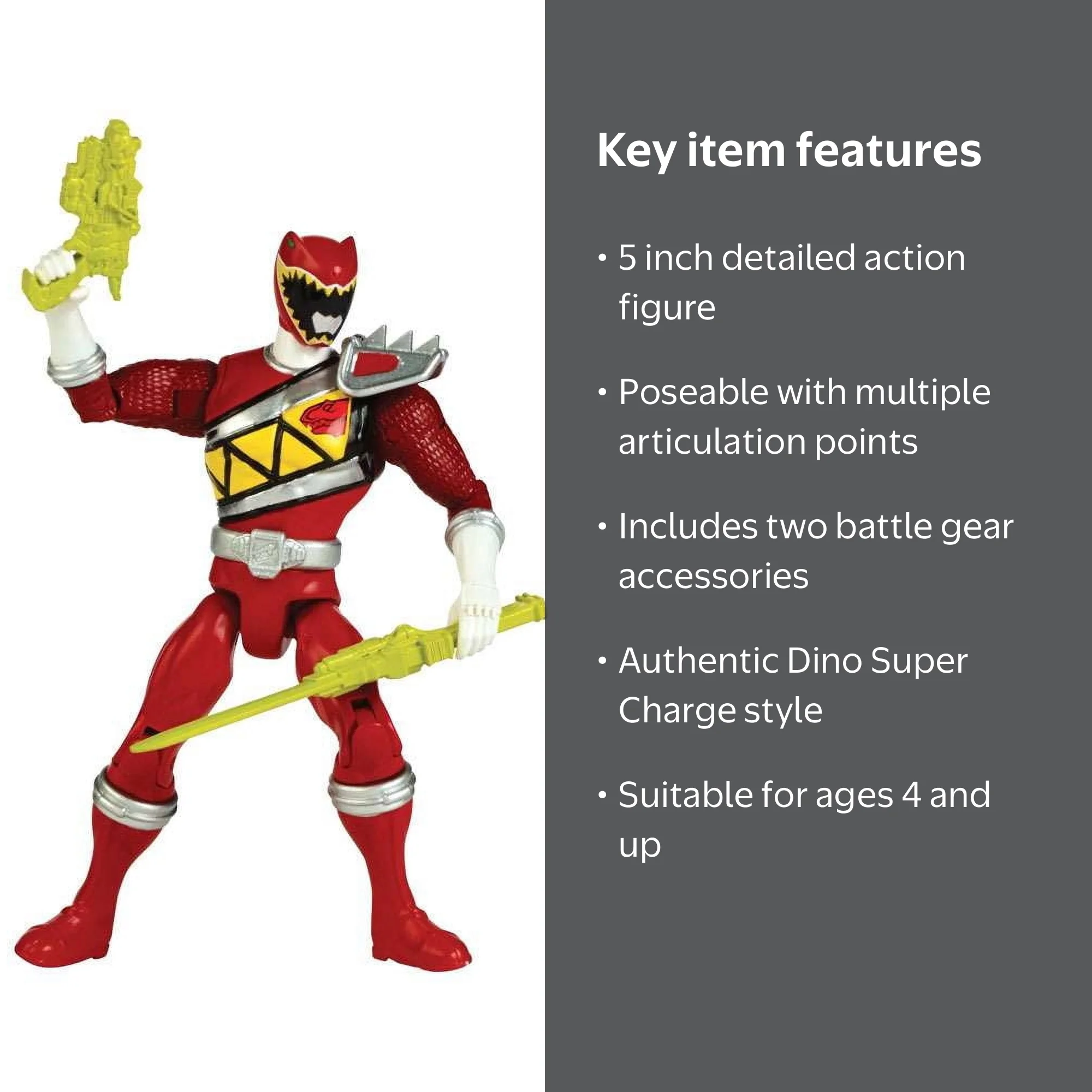 Power Rangers Dino Super Charge Red Ranger Action Hero Action