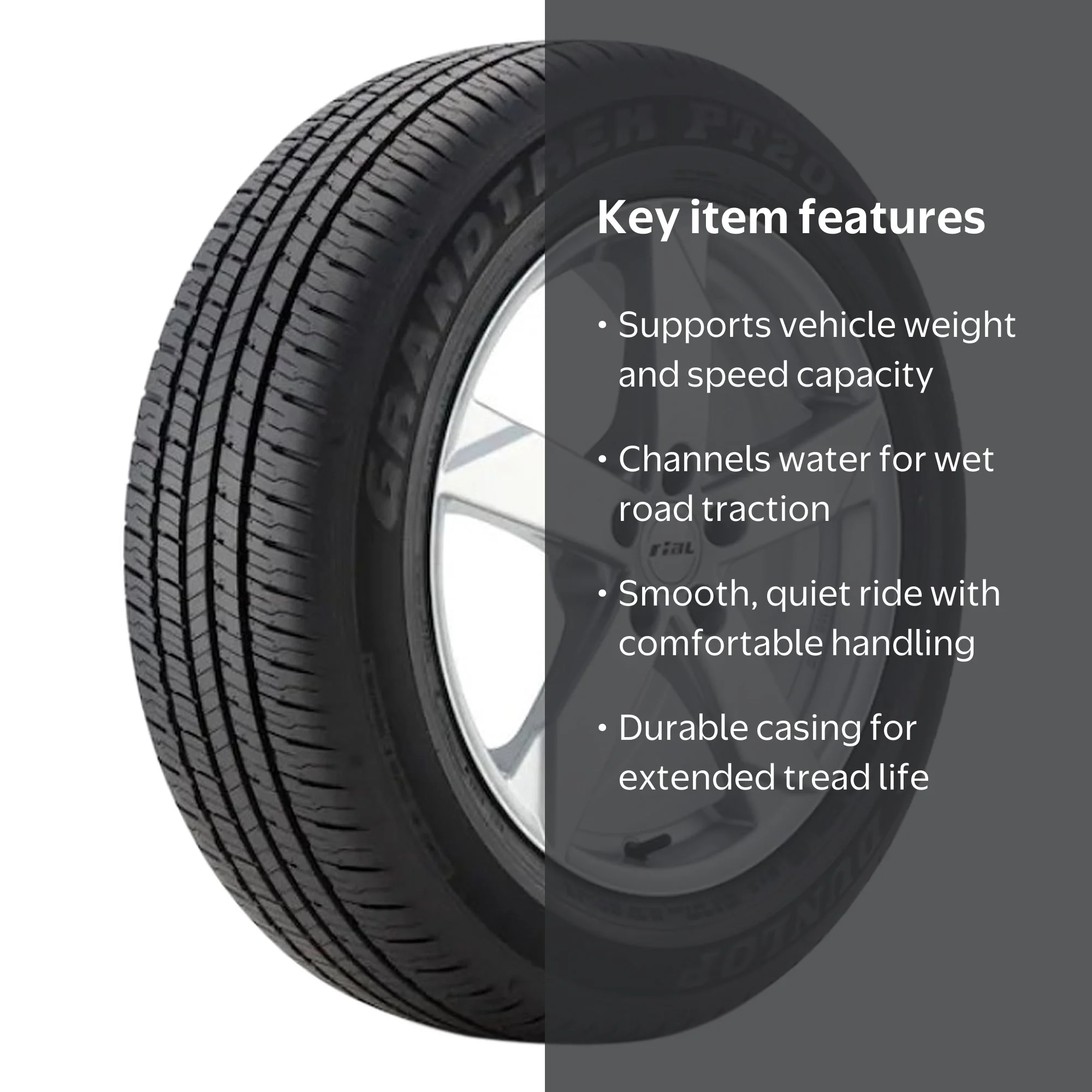 Dunlop Grandtrek Pt20 All-Terrain Tire, 225/60R18 100H, Enhanced