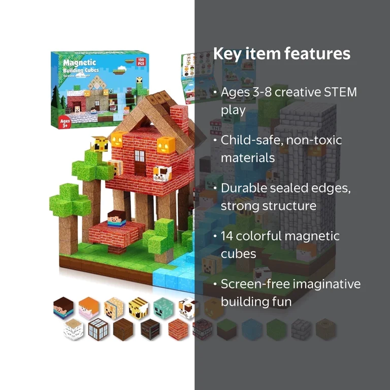 Annexfun Magnetic Blocks Building Set 150PCS Educational STEM Toys