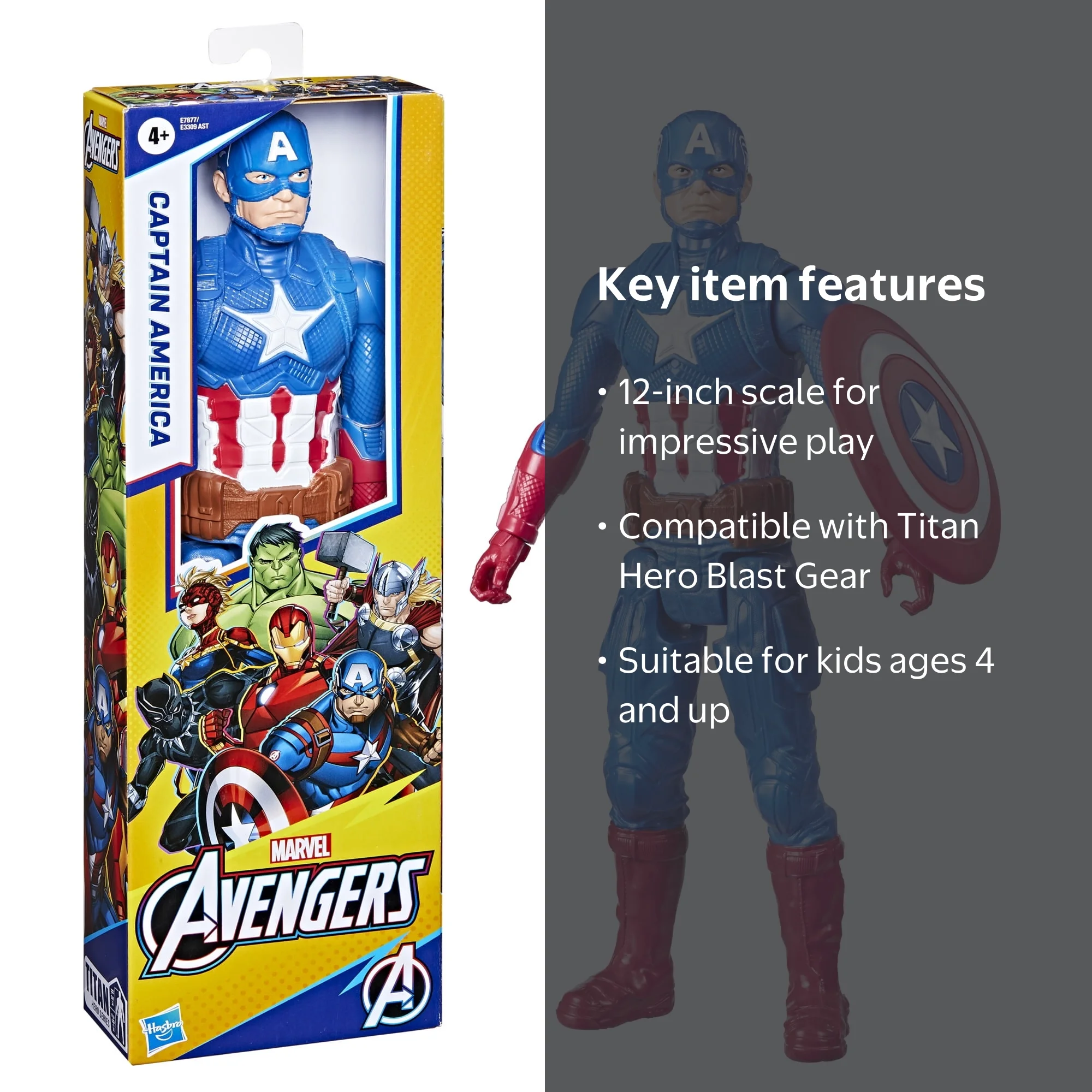 The Avengers, Poseable Action Figure, 12 in, Captain America