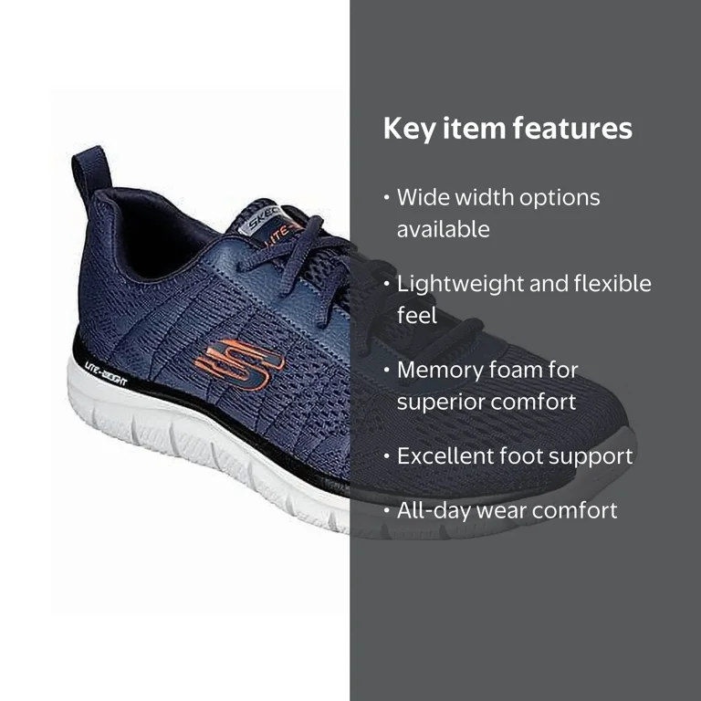 Skechers men's Track Moulton Sneaker - Lightweight & Flexible